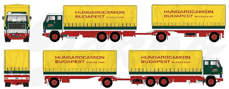 ギャラリービューアに画像をロードする, 【予約】6-8月以降発売予定Hungarocamion Volvo F89 rigid truck with trailerトラック/建設機械模型 工事車両 Tekno 1/50 ミニチュア
