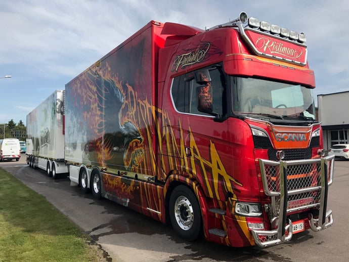 【予約】4-6月以降発売予定Ristimaa Firebird Scaniaスカニア S-serie Highline Swedish combinationトラック  建設機械模型 工事車両 TEKNO 1/50 ミニチュア