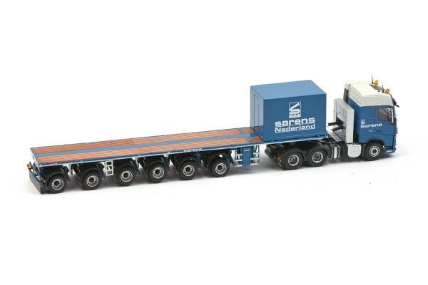 ギャラリービューアに画像をロードする, Sarens　SARENS VOLVO 6X4 + BALLASTトレーラー 6 軸  建設機械模型 工事車両 TEKNO 1/50 ミニチュア
