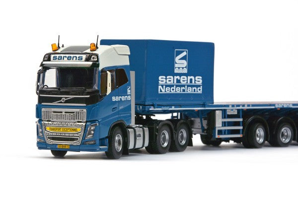 ギャラリービューアに画像をロードする, Sarens　SARENS VOLVO 6X4 + BALLASTトレーラー 6 軸  建設機械模型 工事車両 TEKNO 1/50 ミニチュア
