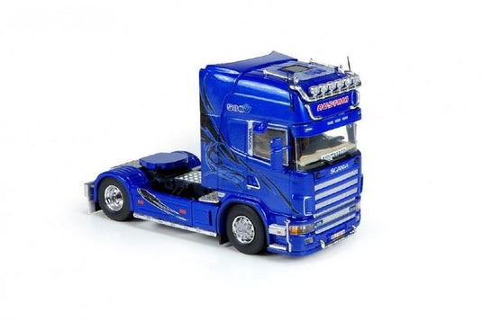 Blue Shark Scaniaスカニア 4 Serie Toplineトラクタ  建設機械模型 工事車両 TEKNO 1/50 ミニチュア