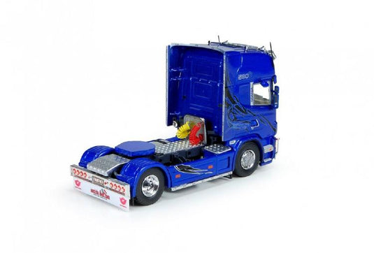 Blue Shark Scaniaスカニア 4 Serie Toplineトラクタ  建設機械模型 工事車両 TEKNO 1/50 ミニチュア