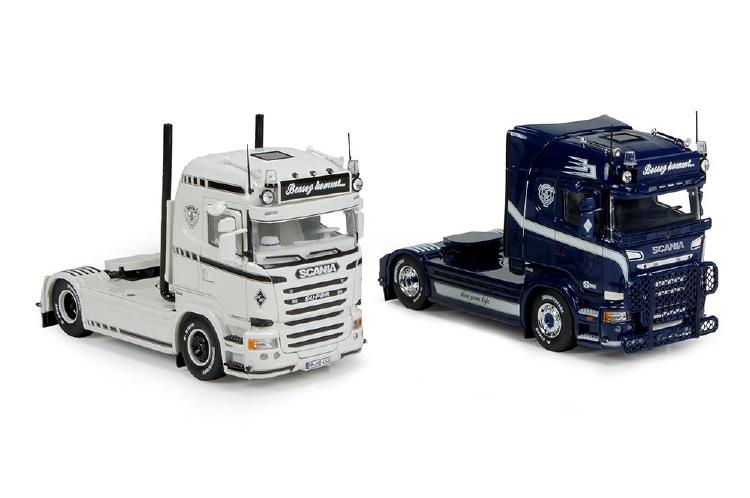 ギャラリービューアに画像をロードする, Bessey Scaniaスカニア set Scaniaスカニア R-Streamline - Set of 2 tractors in 1 packagingトラクタ  建設機械模型 工事車両 TEKNO 1/50 ミニチュア
