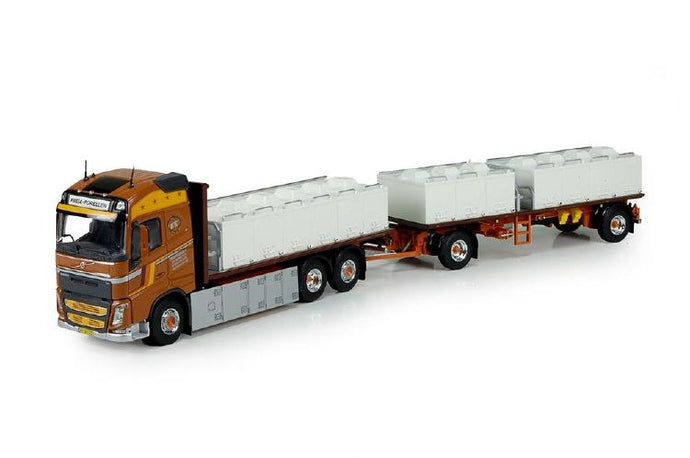 Freia Forellen Volvo FH04 Globetrotter camion avec remorque le transport du poissonトレーラー 建設機械模型 工事車両TEKNO 1/50 ミニチュア