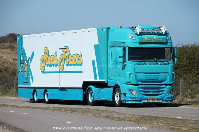 【予約】10-12月以降発売予定Fleurs, Rene DAF XF euro 6 with Goosneck リーファーセミトレーラートラック 建設機械模型 工事車両TEKNO 1/50 ミニチュア