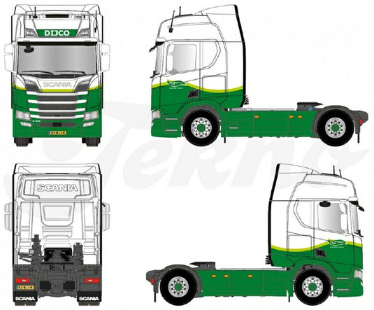 【予約】10-12月以降発売予定Greenery　Scaniaスカニア NGS R450 4x2トラクタ 建設機械模型 工事車両TEKNO 1/50 ミニチュア