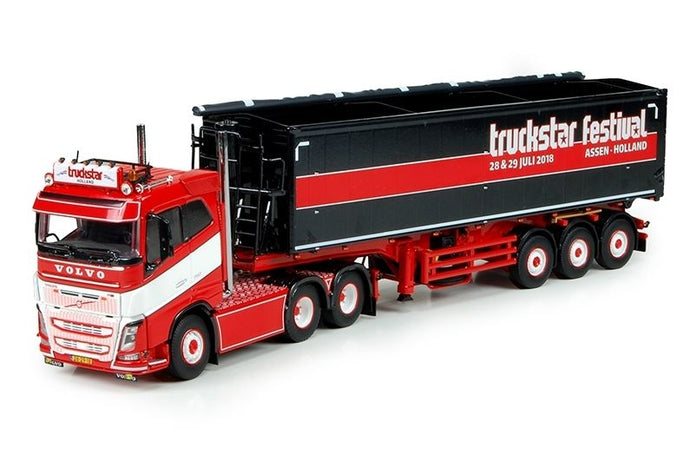 Truckstar Festival 2018 Volvo FH04 with 3軸 Stas tipperトレーラー 建設機械模型 工事車両TEKNO 1/50 ミニチュア