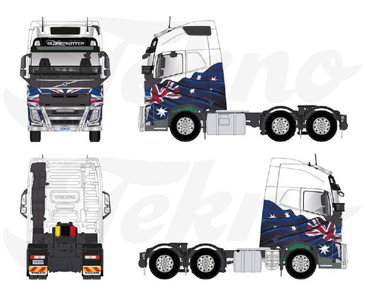 【予約】2023年3月以降発売予定Aussie Tribute Truck Volvo FH04 Globetrotter XL 6x4トラクタ トラック/建設機械模型 工事車両 Tekno 1/50 ミニチュア