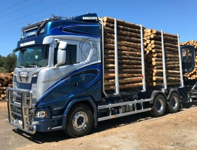 ギャラリービューアに画像をロードする, 【予約】10-12月以降発売予定Kvarforths Transport Scania S-serie Highline Swedish wood combination トラック 積載車/建設機械模型 工事車両 Tekno 1/50 ミニチュア
