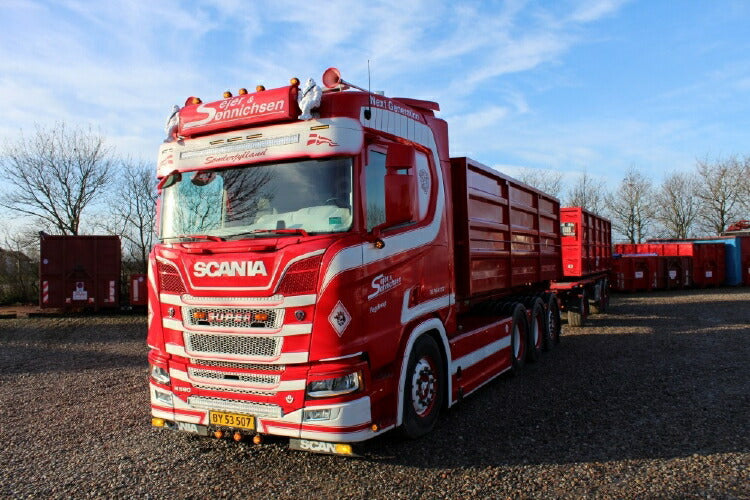 ギャラリービューアに画像をロードする, 【予約】10-12月以降発売予定Sejer en Sonnichsen Scania NGS R-serie Highline rigid truck with hookarm container + trailerトラック/建設機械模型 工事車両 Tekno 1/50 ミニチュア
