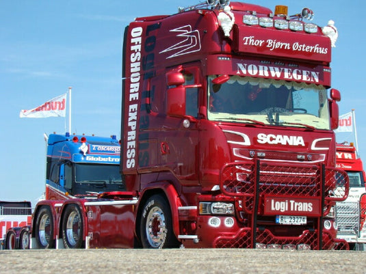 【予約】8-10月以降発売予定Osterhus, Thor Bjorn Scania R-serie Topline 6x4トラック トラクタヘッド/建設機械模型 工事車両 Tekno 1/50 ミニチュア