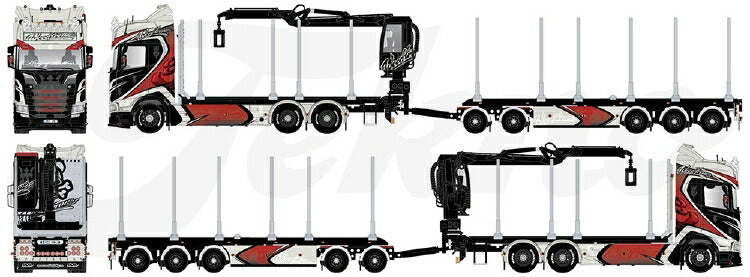 ギャラリービューアに画像をロードする, 【予約】2020年4-6月以降発売予定Mod 179129Hc / Woodtrans  トラック /建設機械模型 工事車両 Tekno 1/50 ミニチュア
