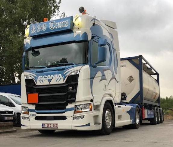 【予約】2019年8-10月以降発売予定KVG Trans Scania NGS R-serie Highline 20フィート Exsif ISO tankcontainer トラック /建設機械模型 工事車両 TEKNO 1/50 ミニチュア