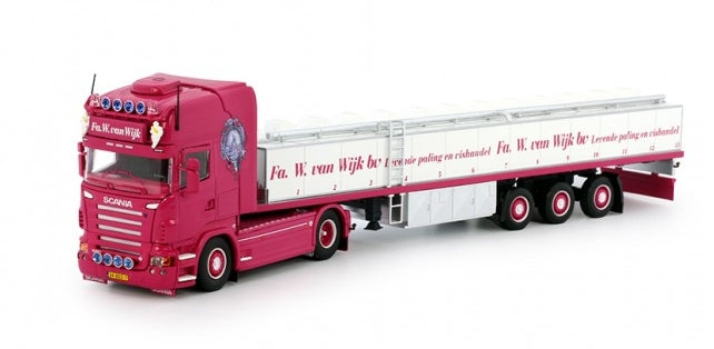 Wijk van Scania R-serie Topline met paling opleggerトラック  TEKNO 1/50 建設機械 模型ミニカー  はたらく車重機