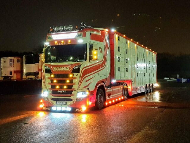 ギャラリービューアに画像をロードする, 【予約】2020年1-3月以降発売予定Vanlommel Scania Next Gen Highline with livestock trailerトラックトレーラー/建設機械模型 工事車両 TEKNO 1/50 ミニチュア
