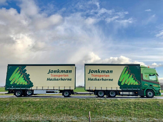 【予約】2020年1-3月以降発売予定Jonkman Scania NG R-serie Highline rigid truck with trailer and Moffet フォークリフトトラック/建設機械模型 工事車両 TEKNO 1/50 ミニチュア