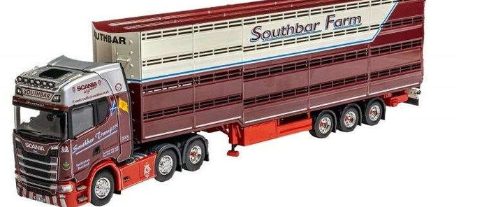 Southbar Transport Scania S500 Highline 6 livestock trailer TUK005 75556 トレーラー トラック /Tekno 1/50 建設機械模型