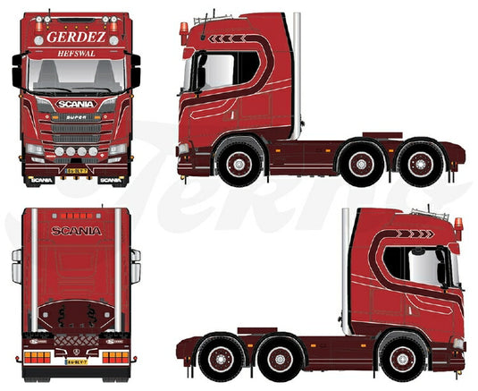 【予約】2020年1-3月以降発売予定Gerdez Scania S-serie Highline 650トラックトラクタヘッド/建設機械模型 工事車両 TEKNO 1/50 ミニチュア