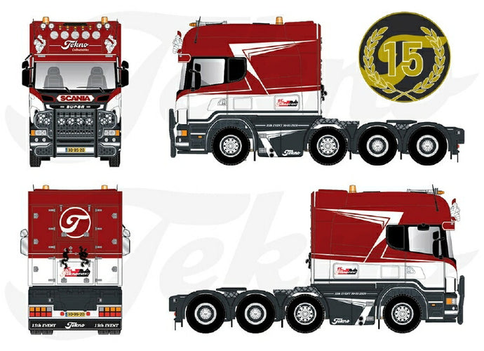 【予約】10-12月以降発売予定Scania R-serie Longline 8x4 トラック トラクタヘッド TEKNO 1/50 建設機械 模型ミニカー  はたらく車重機