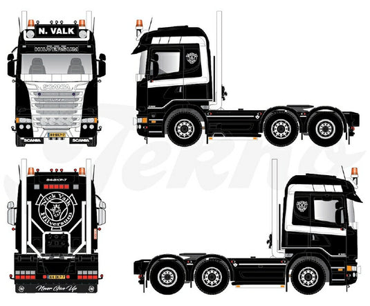 【予約】2020年4-6月以降発売予定Scania R-serie Highine 6x2  トラック トラクタヘッド /建設機械模型 工事車両 Tekno 1/50 ミニチュア