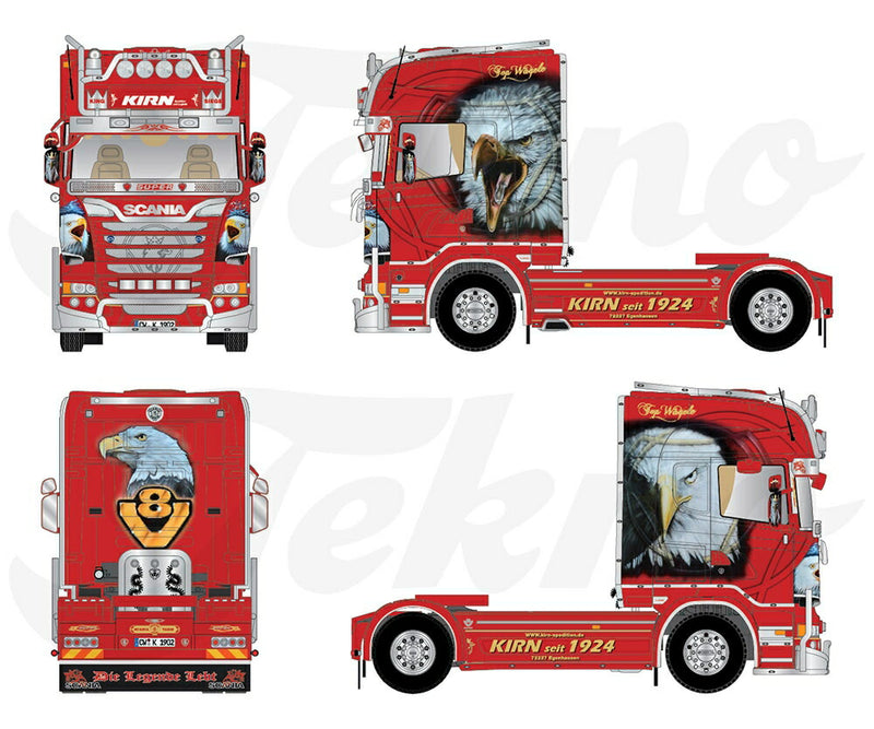 ギャラリービューアに画像をロードする, 【予約】10-12月以降発売予定Kirn, Hans Scania R-serie Streamline Topline 4x2トラック トラクタ /Tekno 1/50 建設機械 模型ミニカー  はたらく車 重機
