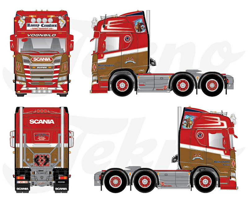 ギャラリービューアに画像をロードする, 【予約】2021年2月以降発売予定Ceusters Ronny Scania Next Gen R-serie Highline 6x2 トラック トラクタ/TEKNO 1/50 建設機械 模型ミニカー  はたらく車 重機
