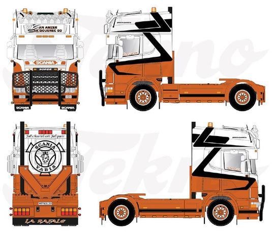 【予約】8-10月以降発売予定Le Goff Scania 4-serie Topline met speciaal ontwikkeld slangenrek  トラック トラクタ/Tekno 建設機械模型 工事車両 1/50 ミニチュア