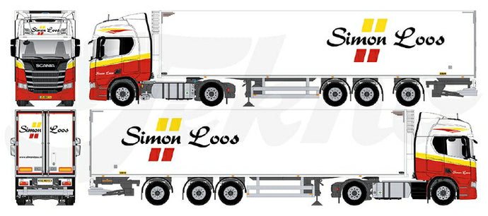 【予約】10-12月以降発売予定Hoeven, Patrick van der Scania Topline motorwagen met 3-assige schamelaanhanger トラック /Tekno 建設機械模型 工事車両 1/50 ミニカー