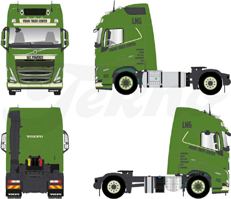 ギャラリービューアに画像をロードする, 【予約】10-12月以降発売予定VTC volvo truck center Volvo FH04B Globetrotter XL 4x2 トラック トラクタ/Tekno  建設機械模型 工事車両 1/50 ミニカー
