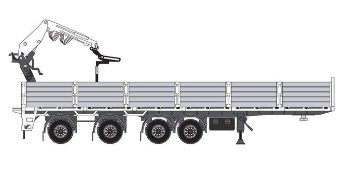 Baustze 4axles stone trailer 77867 トレーラー トラック /Tekno 1/50 建設機械模型