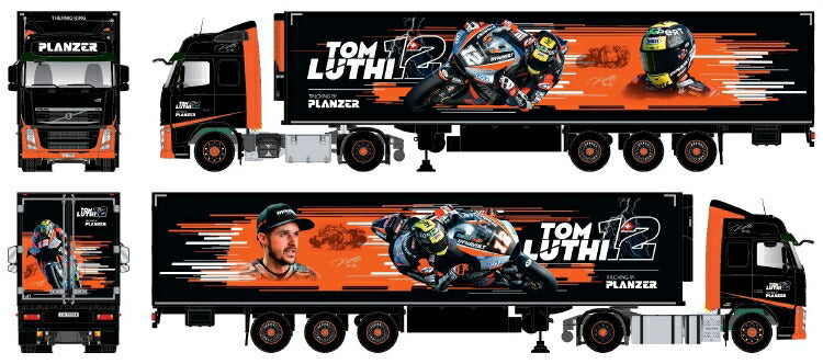 ギャラリービューアに画像をロードする, 【予約】12月以降発売予定Planzer Tom Luthi Volvo FH03 Globetrotter met 3-assige koelopleggerトラック トレーラー/TEKNO 1/50 建設機械 模型ミニカー  はたらく車 重機
