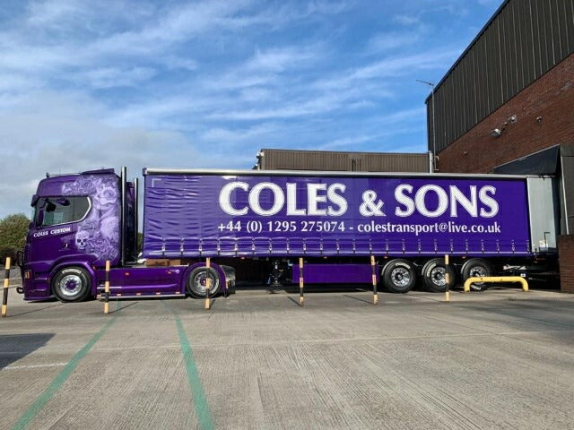 【予約】8-10月以降発売予定Coles & Sons Scania Next Gen S-serie Highline met 3-assige schuifzeilen oplegger  トラック/Tekno 建設機械模型 工事車両 1/50 ミニチュア