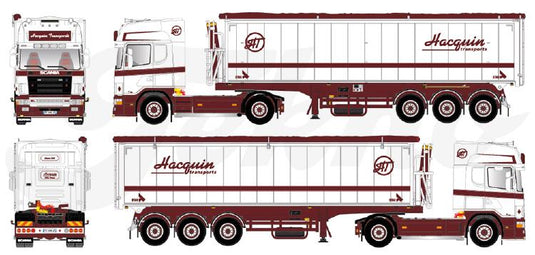 【予約】4月以降発売予定Hacquin Scania 4-serie Topline met 3-assige Stas kipper トラック /Tekno 建設機械模型 工事車両 1/50 ミニカー