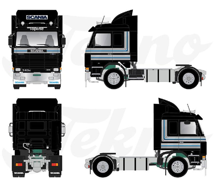 【予約】8-10月以降発売予定T.B.P. Scania 143M-470 Topline 4x2 Scania 143M-470 Topline 4x2  トラック トラクタ/Tekno 建設機械模型 工事車両 1/50 ミニチュア