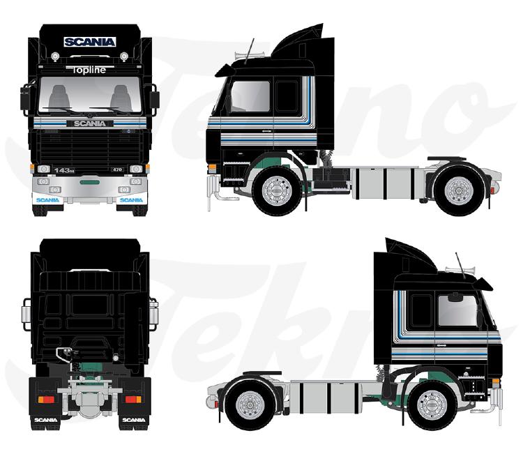 ギャラリービューアに画像をロードする, 【予約】8-10月以降発売予定T.B.P. Scania 143M-470 Topline 4x2 Scania 143M-470 Topline 4x2  トラック トラクタ/Tekno 建設機械模型 工事車両 1/50 ミニチュア
