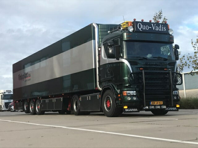 【予約】10-12月以降発売予定Quo-Vadis Scania R500 4x2 met 3-assige zamac koeloplegger トラック /Tekno  建設機械模型 工事車両 1/50 ミニカー