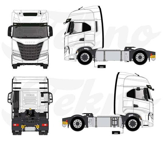 【予約】2023年発売予定Iveco S-Way LNG Iveco S-Way LNG 4x2トラック トラクタ/建設機械模型 工事車両 Tekno 1/50 ミニチュア