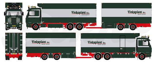 【予約】4月以降発売予定Quo-Vadis Scania 143-500 motorwagen met 2-assige wipkar トラック /Tekno 建設機械模型 工事車両 1/50 ミニカー