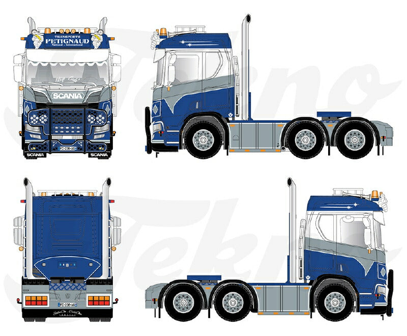 ギャラリービューアに画像をロードする, 【予約】10-12月以降発売予定Petignaud Transports Scania Next Gen R580 6x2 トラック トラクタ/Tekno  建設機械模型 工事車両 1/50 ミニカー
