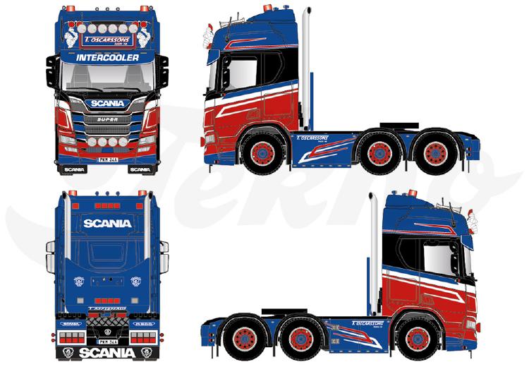 ギャラリービューアに画像をロードする, 【予約】4月以降発売予定Oscarssons T. Scania Next Gen R-serie Highline 6x2 トラック トラクタヘッド /Tekno 建設機械模型 工事車両 1/50 ミニカー
