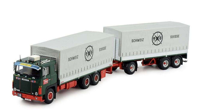Senn AG Scania 141 rigid truck 2-axle curtain tarpaulin trailer train 82133 トラック トラック/Tekno 1/50 建設機械模型 ミニチュア-