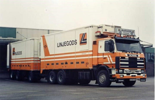 【予約】Linjegods Scania 142 motorwagen met aanhanger トラック/TEKNO 建設機械模型 工事車両 1/50 ミニカー