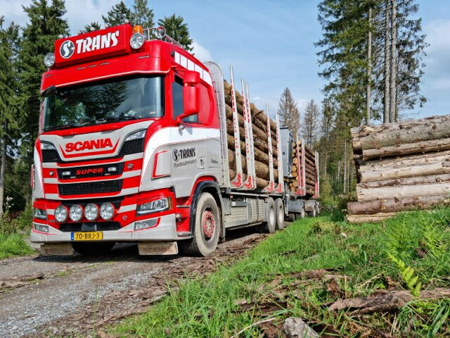 【予約】4月以降発売予定S-trans Scania Next Gen R650 motorwagen aanhanger met houtopbouw トラック /Tekno 建設機械模型 工事車両 1/50 ミニカー