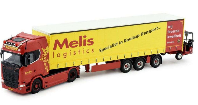 Melis Scania next Gen S Highline curtainside semitrailer 82613 トレーラー トラック /Tekno 1/50 建設機械模型 ミニチュア