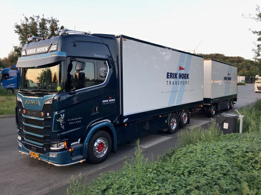 【予約】Hoek Transport, Erik Scania 660S-V8 motorwagen met 3-assige schamelaanhanger トラック/TEKNO 建設機械模型 工事車両 1/50 ミニカー