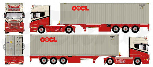 【予約】2023年発売予定Scania R-serie Topline 4x2 met 40ft container トラック/建設機械模型 工事車両 TEKNO 1/50 ミニチュア