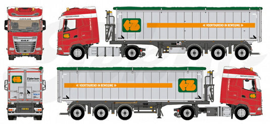 【予約】2023年発売予定DAF XG 4x2 met gestuurde Stas kipper トラック/建設機械模型 工事車両 TEKNO 1/50 ミニチュア