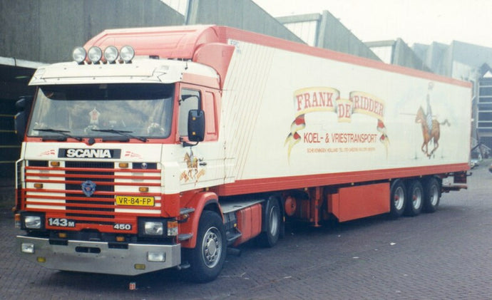 【予紁E€�E2月以降発売予定Scania 143-450 met 3-assige koelopleggerトラチE‚¯/TEKNO  1/50 ミニチュア 建設機械模垁E工事車両