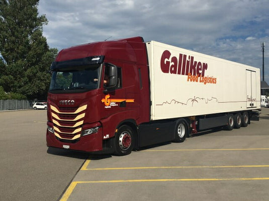 【予約】12月以降発売予定Galliker Iveco S-way met 3-assige koeloplegger トラック /建設機械模型 工事車両 TEKNO 1/50 ミニチュア