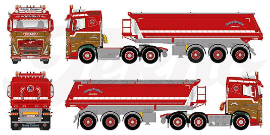Ceusters Volvo FH05 6x2 3軸 ティッパーセミトレーラー / TEKNO 1/50 建設機械模型 工事車両